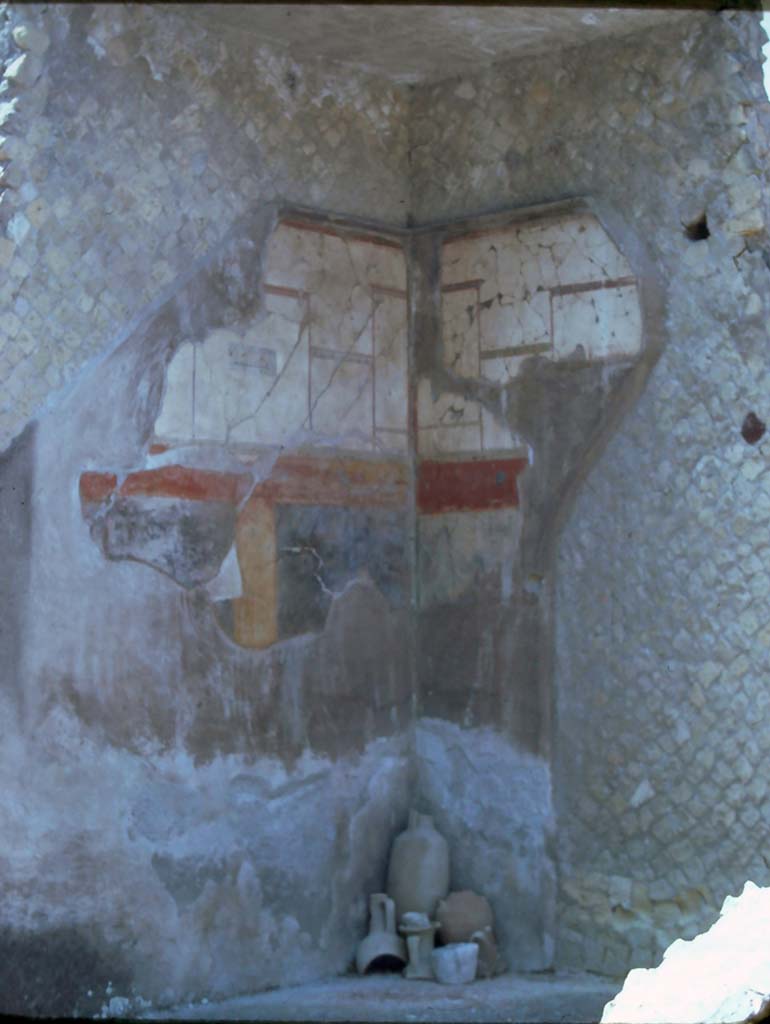 IV.19, Herculaneum, 7th August 1976. Room 2, looking towards south-west corner.
Photo courtesy of Rick Bauer, from Dr George Fay’s slides collection.